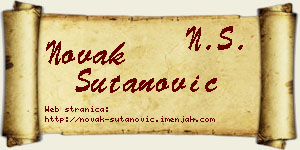 Novak Šutanović vizit kartica